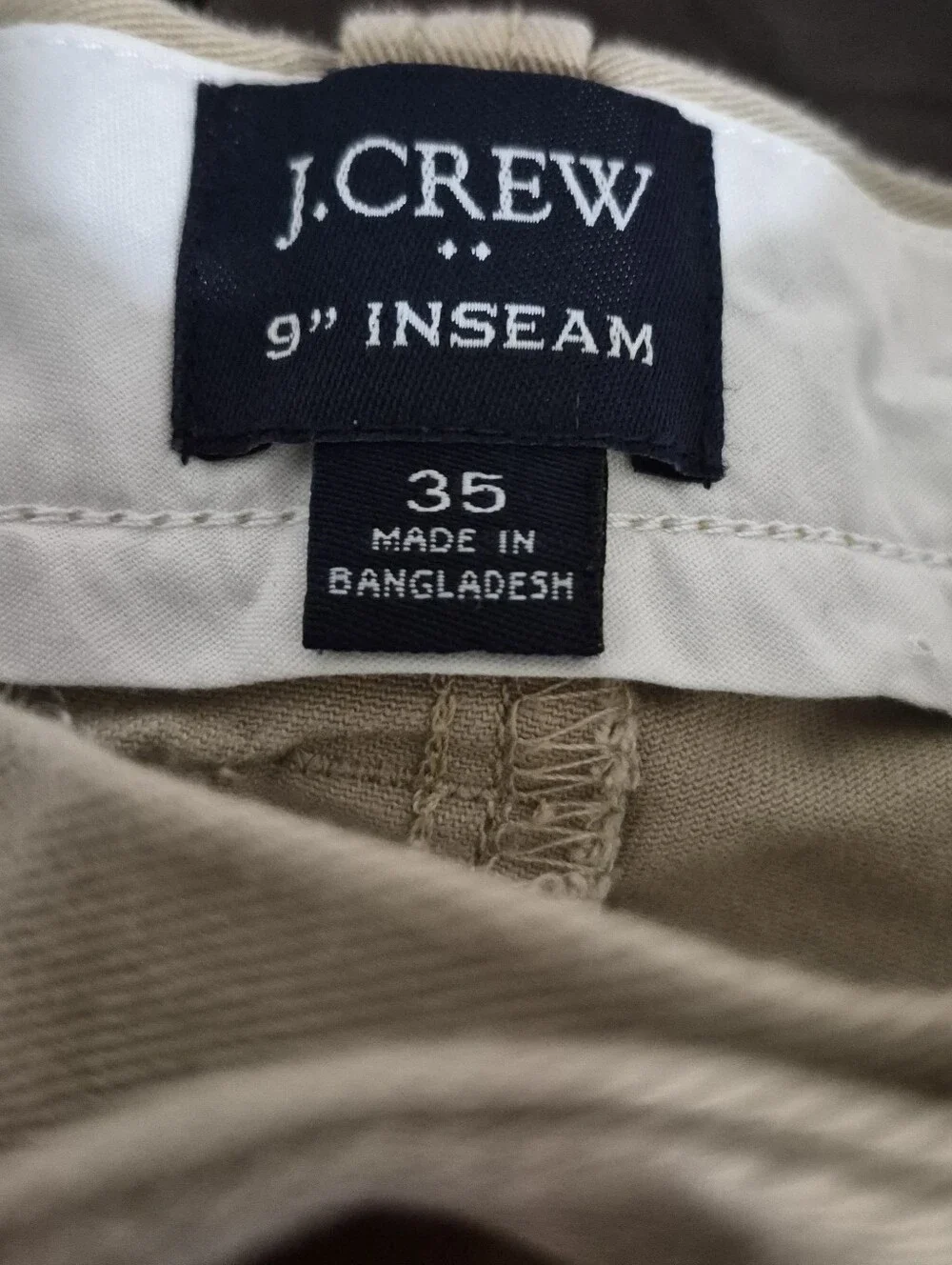 J. Crew Flat-Front Chino Shorts Size 35